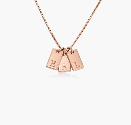 Baguette 18K Goud gevulde hanger persoonlijke handgemaakte Messing hanger halsketting
