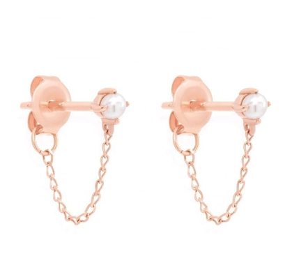 925 Sterling zilver ketting drop parel oorbellen wit zoetwater parel oorbellen