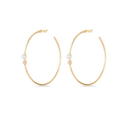 925 Sterling zilveren hoop oorbellen 4 mm-4,5 mm zoetwater parel oorbellen