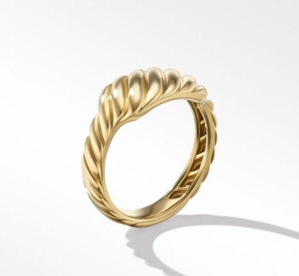Gepersonaliseerd logo Goud bekleed David kabel golf mannen roestvrijstalen ringen