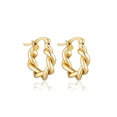 15mm Twisted Chunky Hoop Hollow Fashion Earrings voor vrouwen Juwelen
