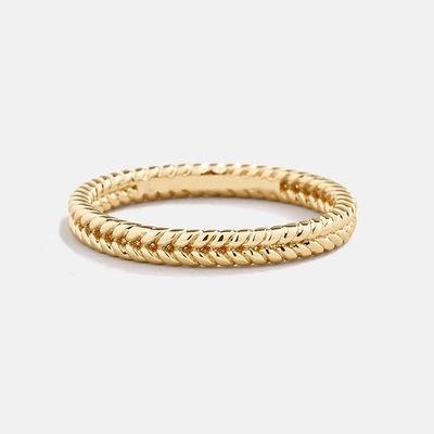Fijne sieraden 18K goud geplatte 925 Sterling zilver tarwe ring voor vrouwen
