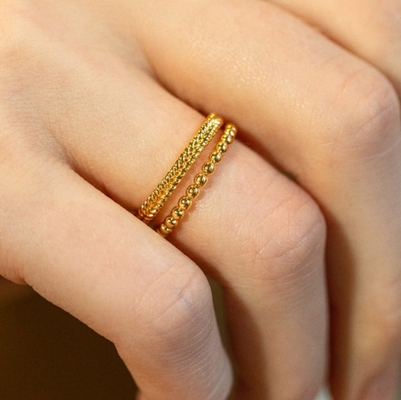 Fijne sieraden 18K goud geplatte 925 Sterling zilver tarwe ring voor vrouwen