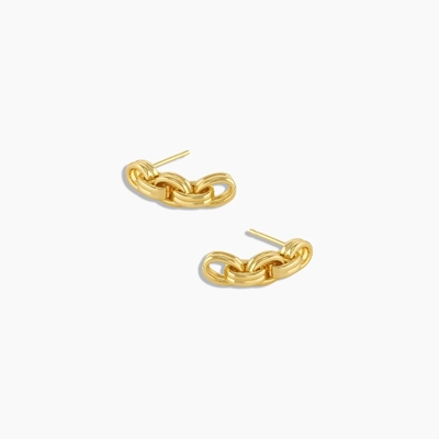 18K goud drop Dangle ketting oorbellen Rhodium geplatte dikke ketting oorbellen