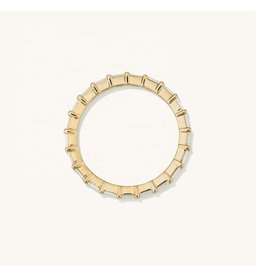 Witte CZ Ring 925 Sterling zilveren baguette Eternity Band Ring