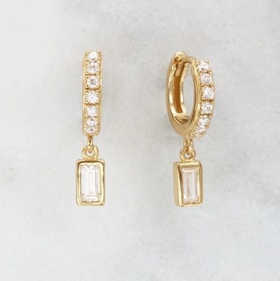 Goud geplatte 925 Sterling zilveren earrings voor verlovingsdag.