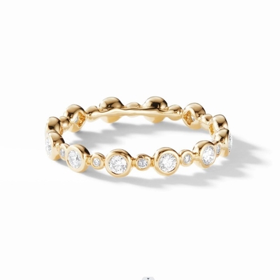 Classics Zircon Eternity Band Goud bekleed Juwelen US maat 10 Clear CZ Ring