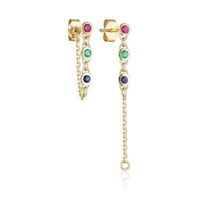 Drop Bezel Wit Diamant 925 Sterling Zilveren Ketting Oorbellen Mode