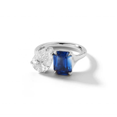 Persoonlijke vrouwen meisjes sieraden verstelbare open ringen met grote stenen in 925 Sterling zilver