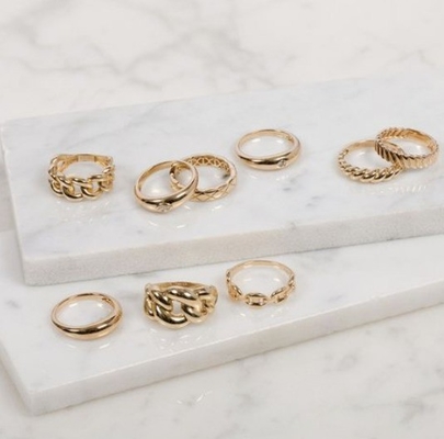 Verbazingwekkende barokke 14K gouden vervorming Twist 925 Sterling zilver vrouwen ring Tarnish gratis sieraden