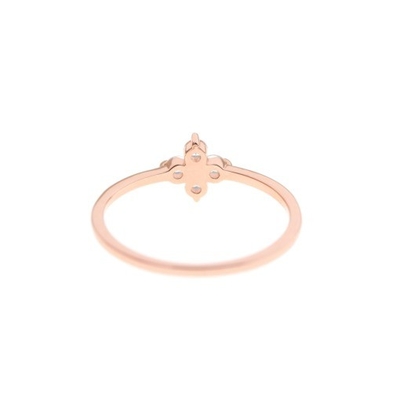 Elegant 18K goud Vermeil Vier Topaz Edelstenen Bloem 925 Sterling Zilveren Ringen
