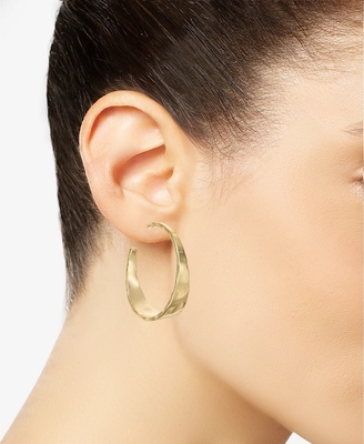 ODM Koperlegering Medium Hoop oorbellen 14k Gold Hoop oorbellen Medium