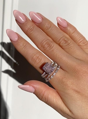 Verzilverde baguette Blauw Diamant 5A Ice Cut CZ Verlovingsring voor vrouwen 925 Sterling zilver