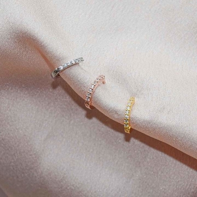 ODM 925 Sterling zilveren hoop oorbellen medium met kleine 18K goud vermeerdering