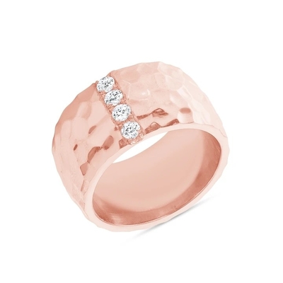 Grootte 6 - Grootte 10 Mens Eternity Band 18K vergulde koperen ringen