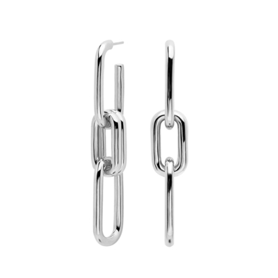 Goud geplatte zilveren gepersonaliseerde logo lange ketting drop oorbellen voor vrouwen winkelen