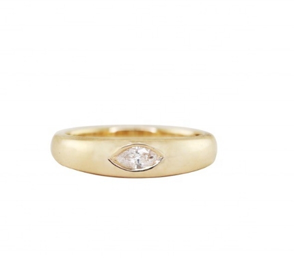 Juwelen Tipe Ringen Vintage 18K Goudgeplatte Smaragd Baguette Dome Edelsteen Ringen Voor Vrouwen
