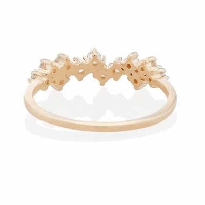 925 Sterling zilver sieraden Prong Setting Mini Clear CZ Band Rings voor vrouwen Sterling