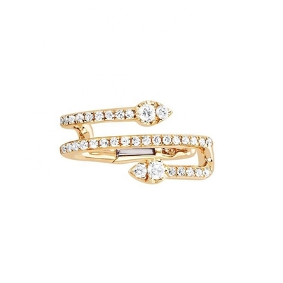 Diamant teardrop twist oormanschet in 925 sterling zilver voor bruiloft plating opties