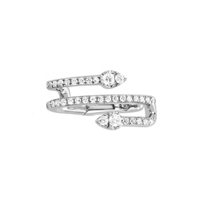 Diamant teardrop twist oormanschet in 925 sterling zilver voor bruiloft plating opties