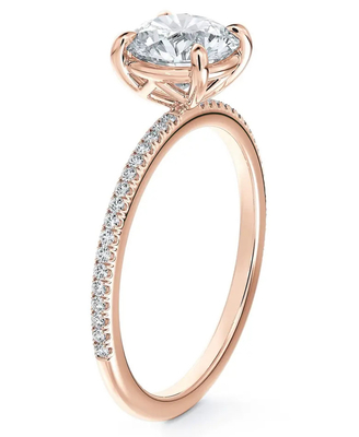 925 Sterling zilver Braziliaans Rond Wit CZ Verlovingsring Fijne sieraden Accessoires