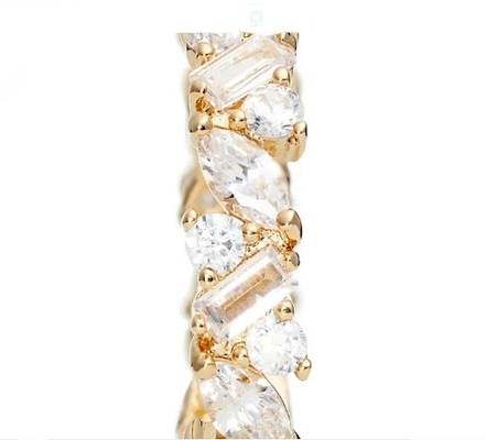 Braziliaanse fancy cut kubische zirconia eeuwigheid ring set perfect cadeau voor elke gelegenheid