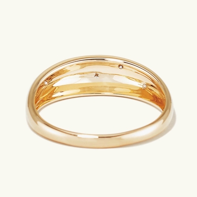 Eternity Band Rings Braziliaanse 18K Gold Juwelen Ster 925 Sterling Silver Dome Vrouwen Ring