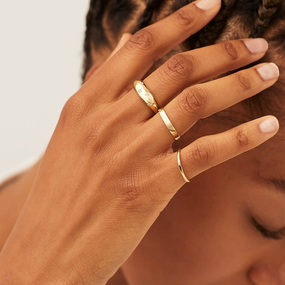 Eternity Band Rings Braziliaanse 18K Gold Juwelen Ster 925 Sterling Silver Dome Vrouwen Ring
