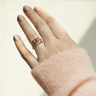 Dainty Domed Rings 14k 18k Gold Chunky Star Set Diamond Band Ring voor stijlvolle outfits