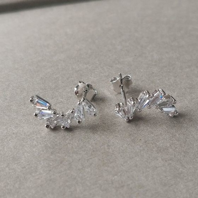 Zirconia-oordopjes voor vrouwen Vermeil sieraden Iced Ohrringe