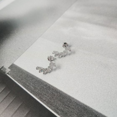 Zirconia-oordopjes voor vrouwen Vermeil sieraden Iced Ohrringe