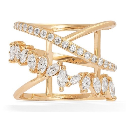 Partijverklaring Stuks Sterling zilver Rhodium geplatte Zig Zag Diamanten Ring voor vrouwen