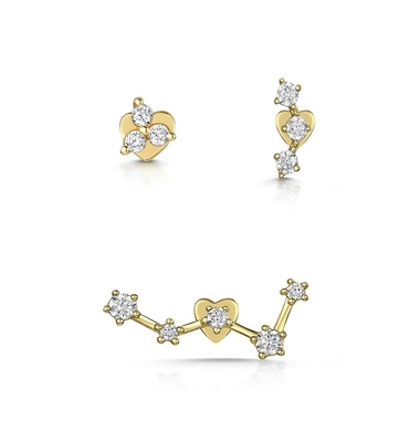 OEM Constella stud oorbellen 925 18k witgoud stud oorbellen