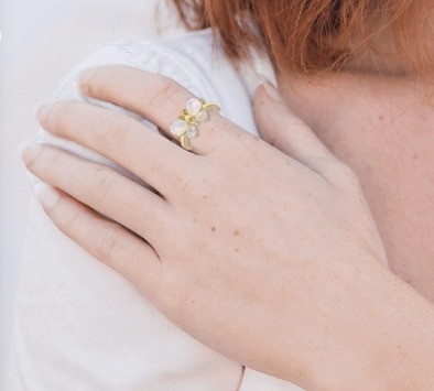 Fijne sieraden Meerdere kleuren Ethiopische opaal vlinderring 18k Geel goud over Sterling zilver
