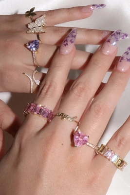 Zware goud engel naam ring voor vrouwen handgemaakte Glitter 925 Sterling zilver Modern N/A