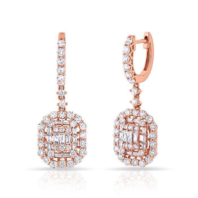 Witte CZ oorbellen 925 Sterling zilver klassieke stijl voor verloving en bruiloft