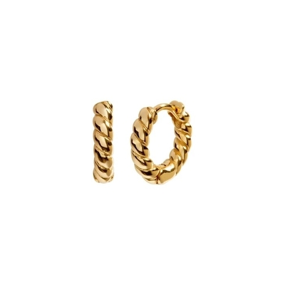 18K goud verklaring Hoop oorbellen verklaring 925 Sterling zilver oorbellen