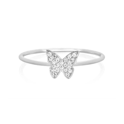 Vlinderwit CZ 925 Sterling zilver Simply Vrouwenringen Juwelen