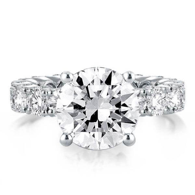 18k goud witte zircon eeuwigheid band 925 sterling zilver verlovingsringen