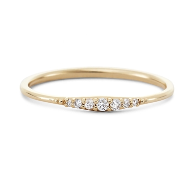 Gewoon 14K verguld handgemaakt stapelen Dunne 925 Sterling zilveren ringen