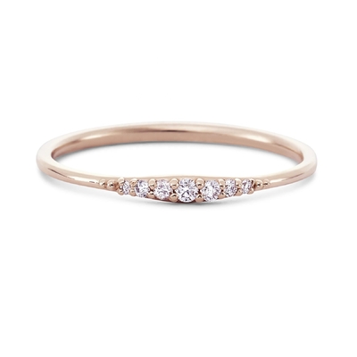 Gewoon 14K verguld handgemaakt stapelen Dunne 925 Sterling zilveren ringen