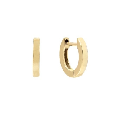 Minimalistische trendy Huggies 925 Sterling zilver Unisex oorbellen met 18K goud