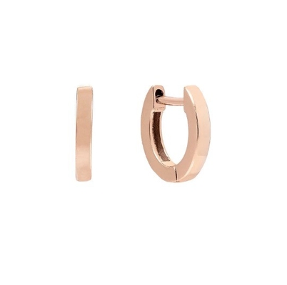 Minimalistische trendy Huggies 925 Sterling zilver Unisex oorbellen met 18K goud