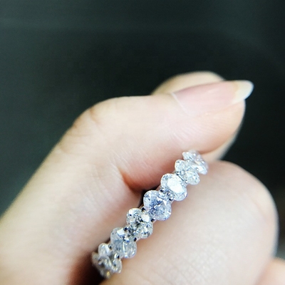 Duidelijke CZ Ovale Eternity Band Ring Juwelen Type Vrouwen Zilveren Eternity Ring