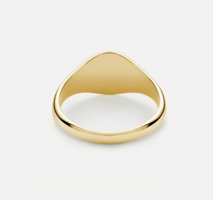 18K vergulde, op maat gegraveerde zegel 925 Sterling zilver Unisex fijne sieraden ringen