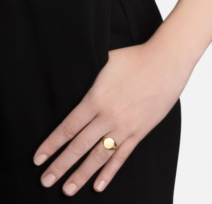 18K vergulde, op maat gegraveerde zegel 925 Sterling zilver Unisex fijne sieraden ringen