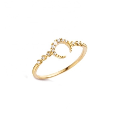 Mensen fijne Sterling zilver 925 Custom Moon Ring met 14k 18k 24k goud uit Brazilië 2022
