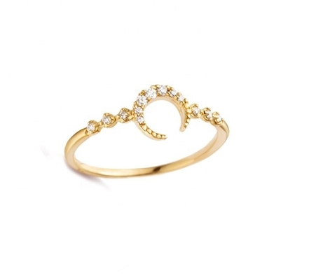 Mensen fijne Sterling zilver 925 Custom Moon Ring met 14k 18k 24k goud uit Brazilië 2022