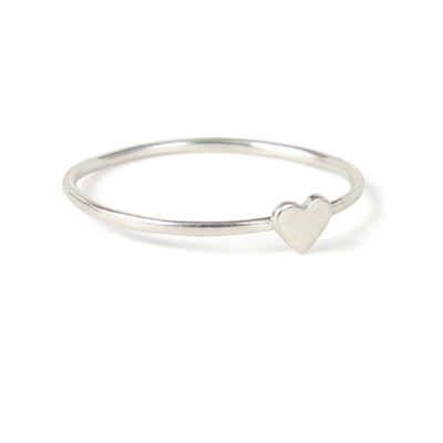 Delicate Plain Design Heart Ring Echte 925 Sterling Zilver 18K Goud Plating Tarnish Free