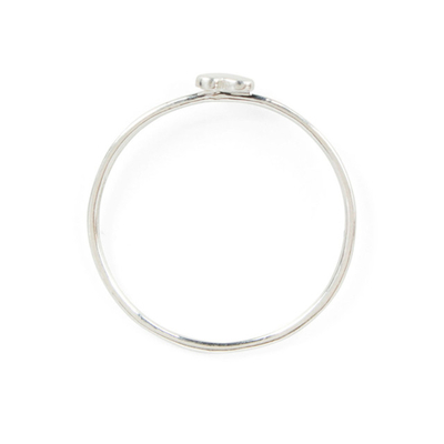 Delicate Plain Design Heart Ring Echte 925 Sterling Zilver 18K Goud Plating Tarnish Free